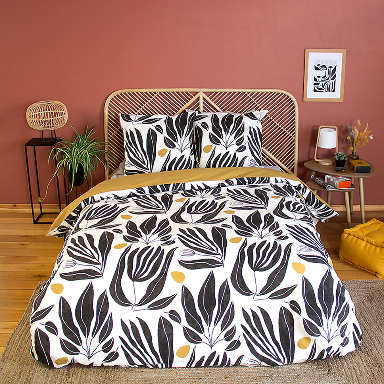 Parure imprimée housse de couette coton, NOLIe, C DESIGN HOME TEXTILE
