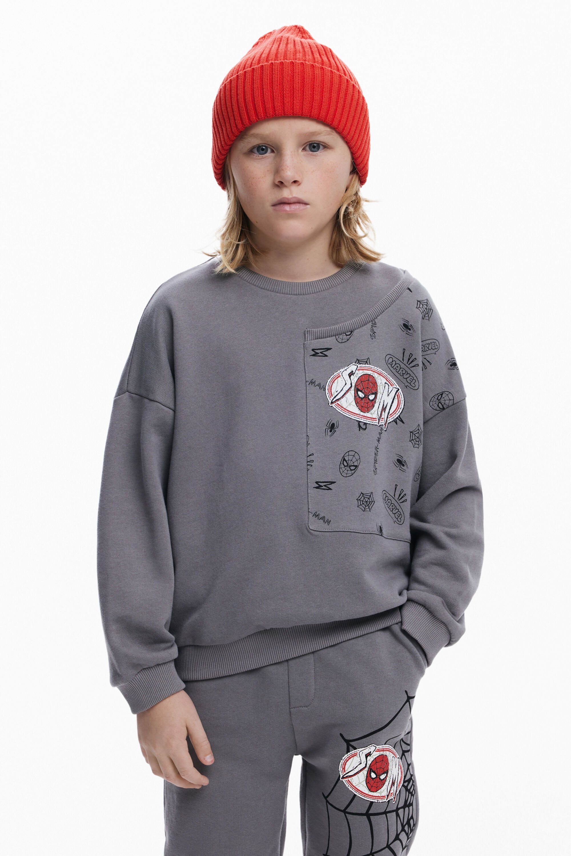 Sweat-shirt patch Spiderman, DESIGUAL
