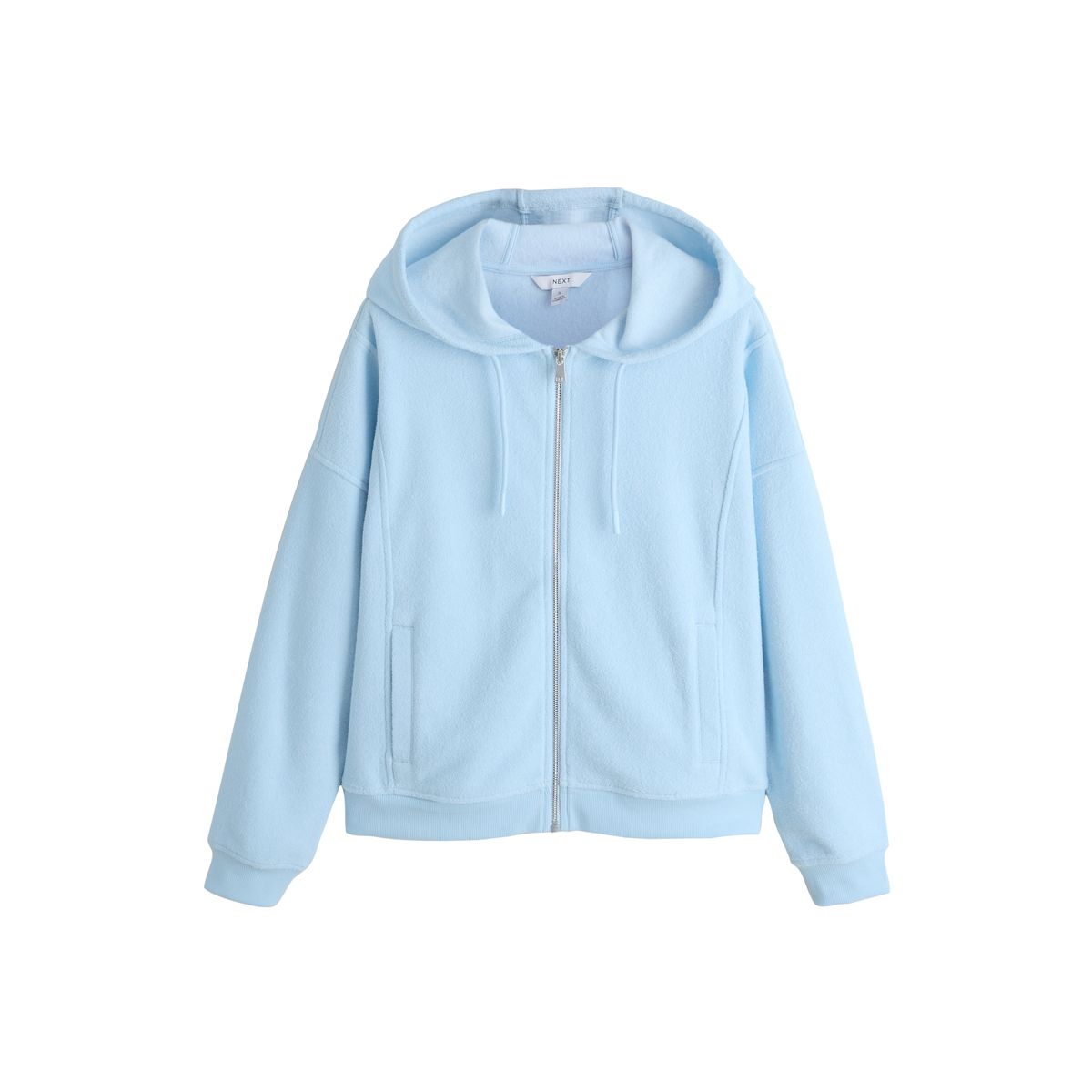 Sweat à capuche zippé en tissu éponge, NEXT