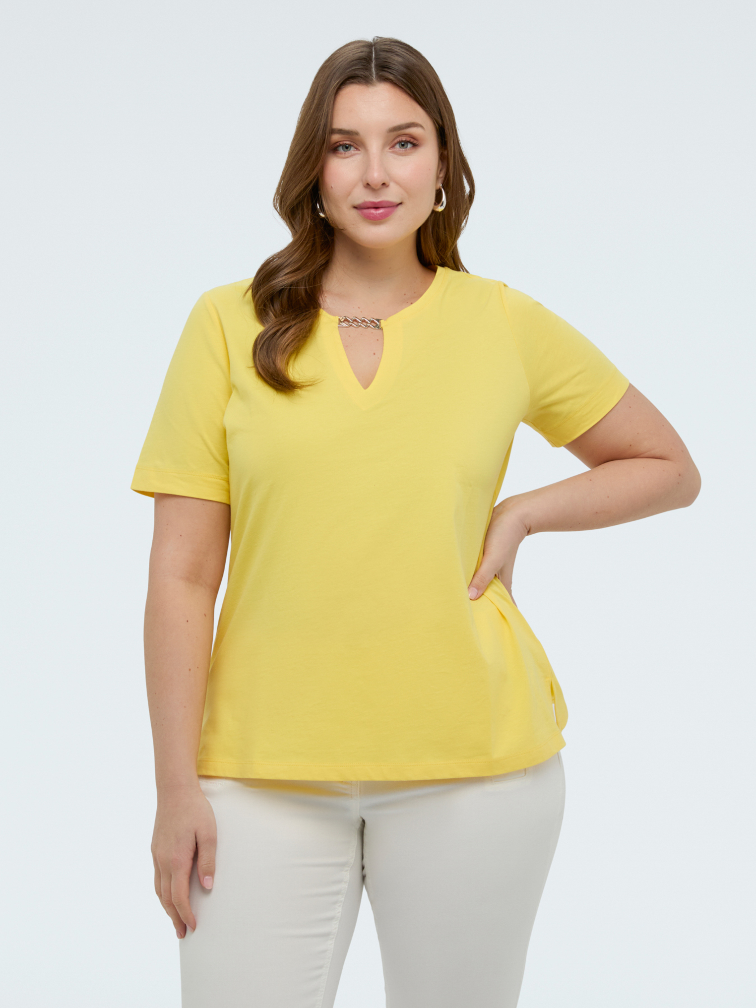 T-shirt avec chaînette dorée, FIORELLA RUBINO