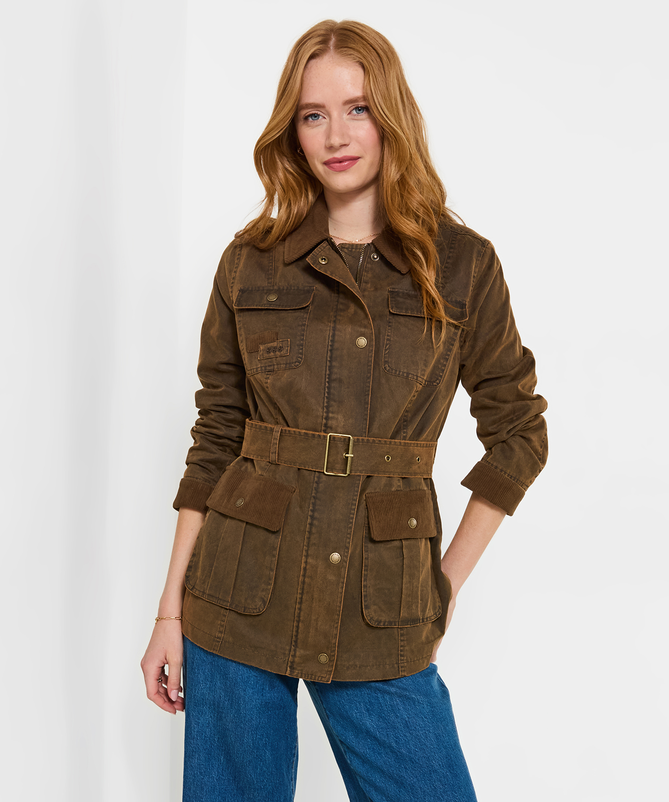 Remarquable Veste Cirée Ceinturée, JOE BROWNS