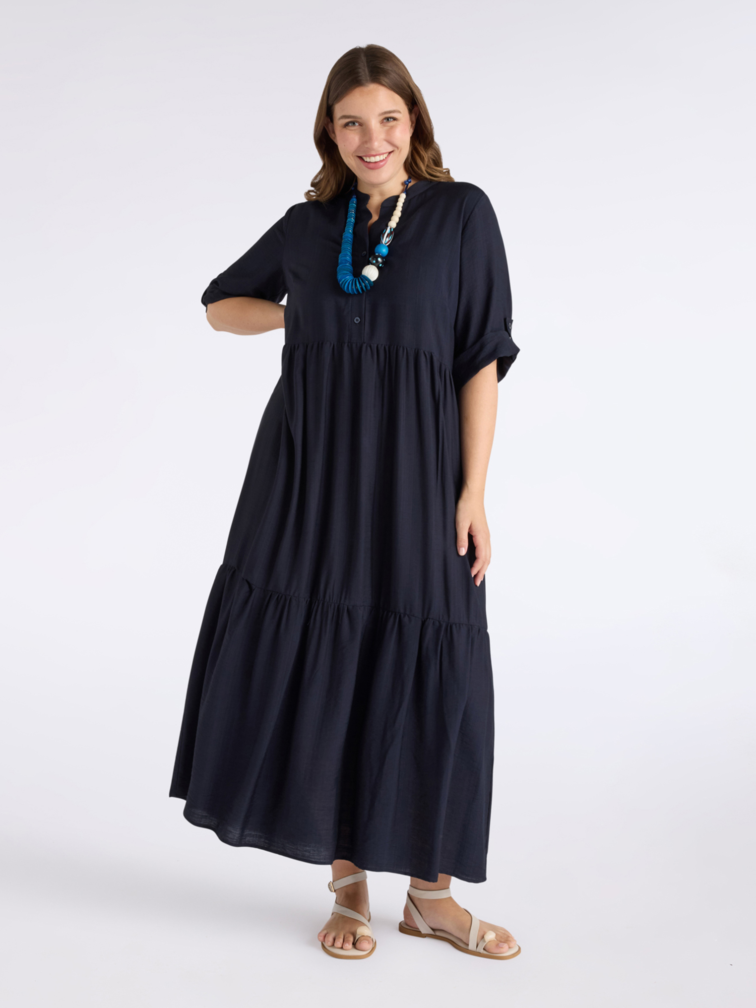 Robe longue à volants, FIORELLA RUBINO