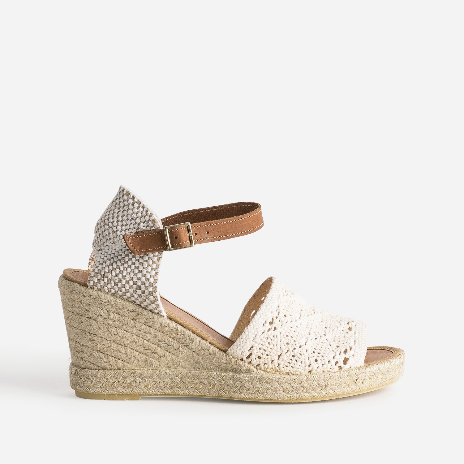 Sandales compensees tynie beige Eram La Redoute