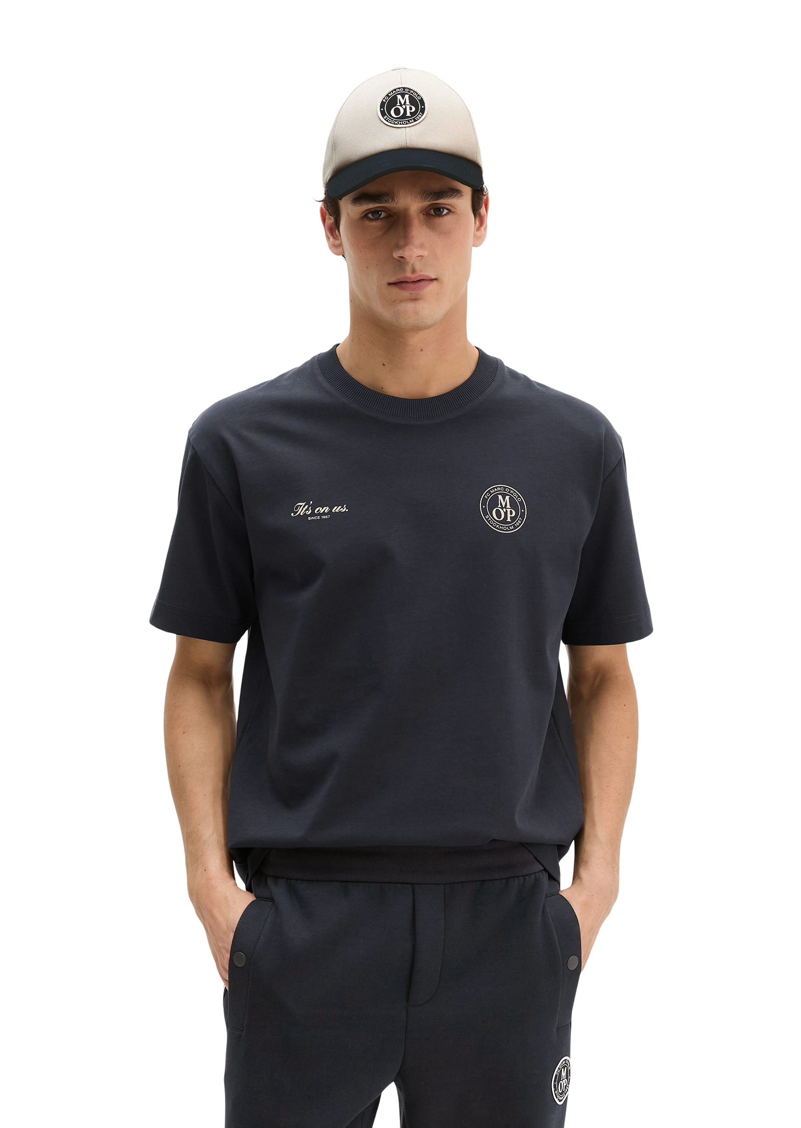 MOP Club '67 Football T-shirt, jersey lourd, oversize avec motif de football au dos, MARC O'POLO