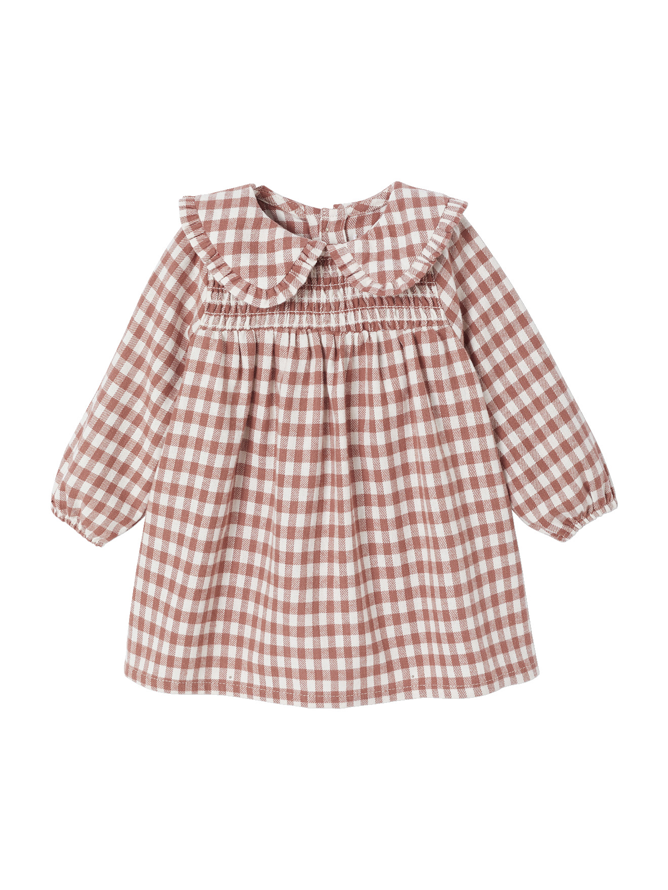 Robe en flanelle vichy, VERTBAUDET
