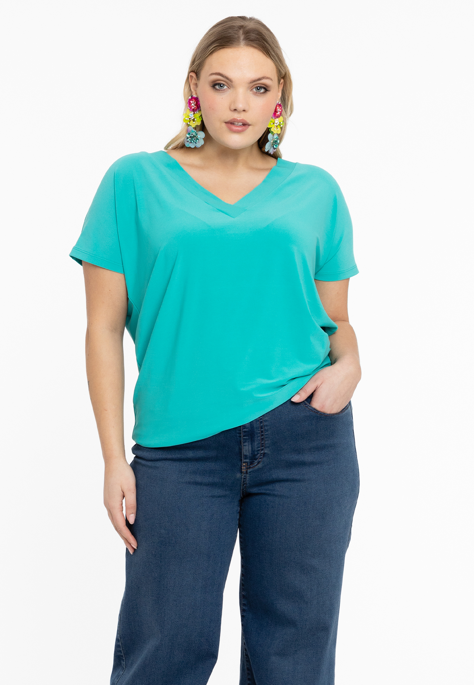 T-Shirt col v, YOEK
