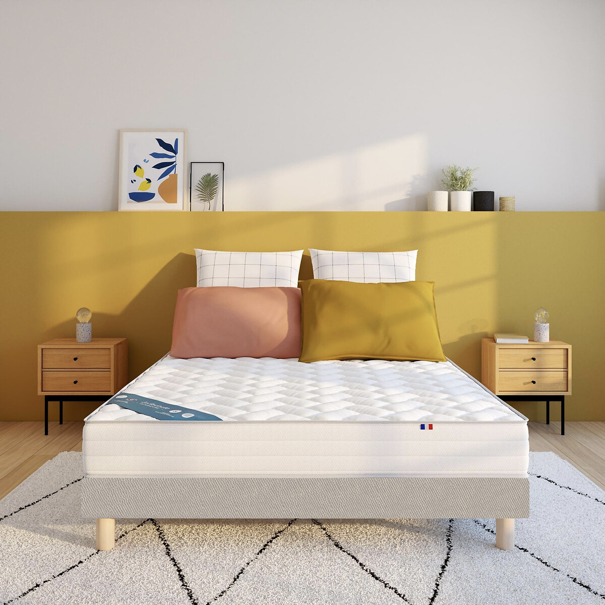 Ensemble matelas 406 ressorts ferme + sommier