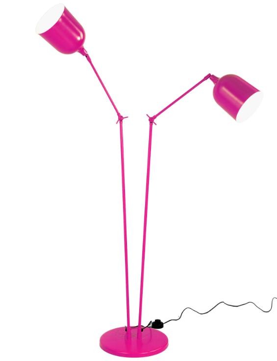 Lampadaire design en métal industriel, TWIN LS, ALUMINOR