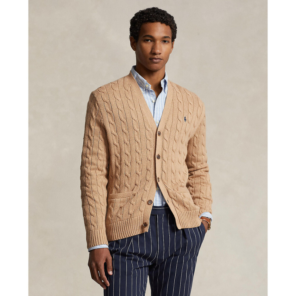 Cable knit buttoned cardigan Polo Ralph Lauren La Redoute