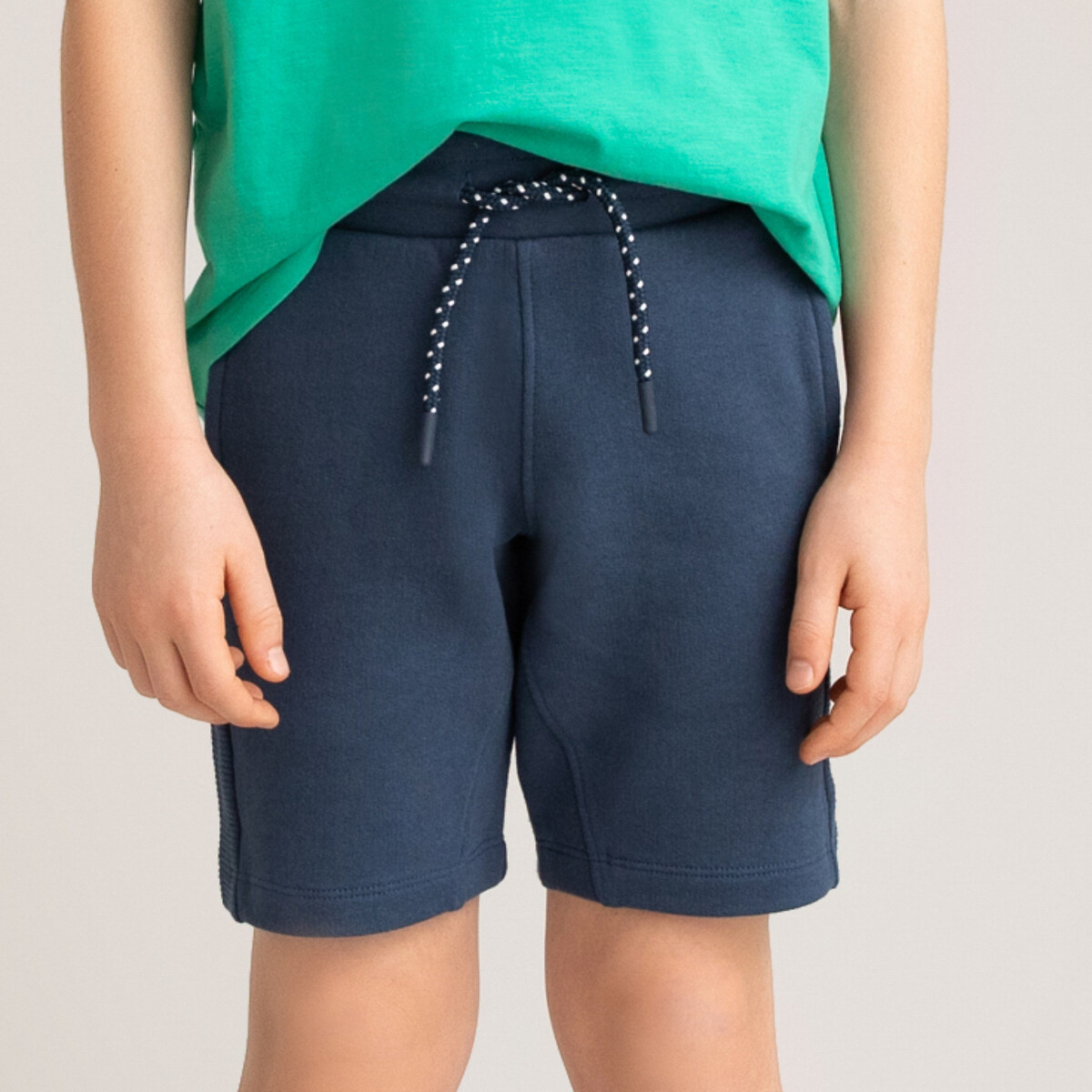 Shorts de bermuda coton bleu de garçons, ajustement régulier