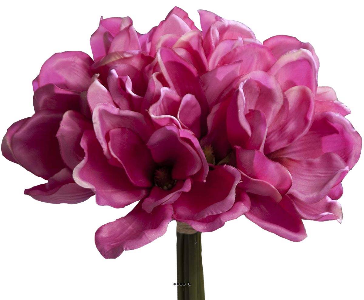 Bouquet de magnolias artificiels Fuchsia, ARTIFICIELLES