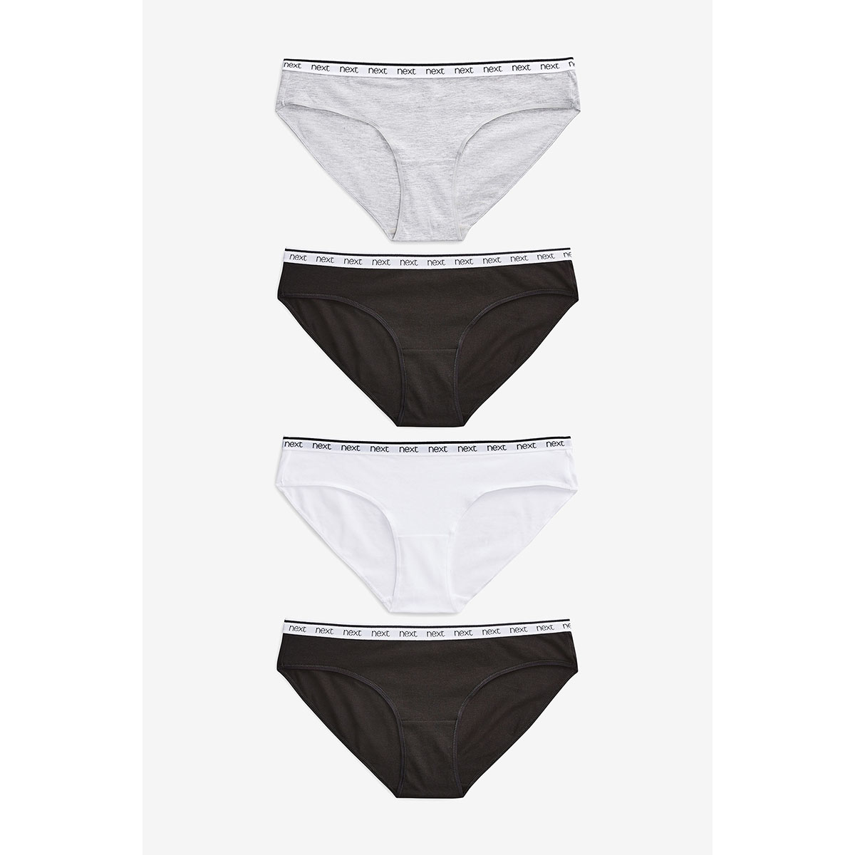Culottes en coton avec logo, lot de 4, NEXT