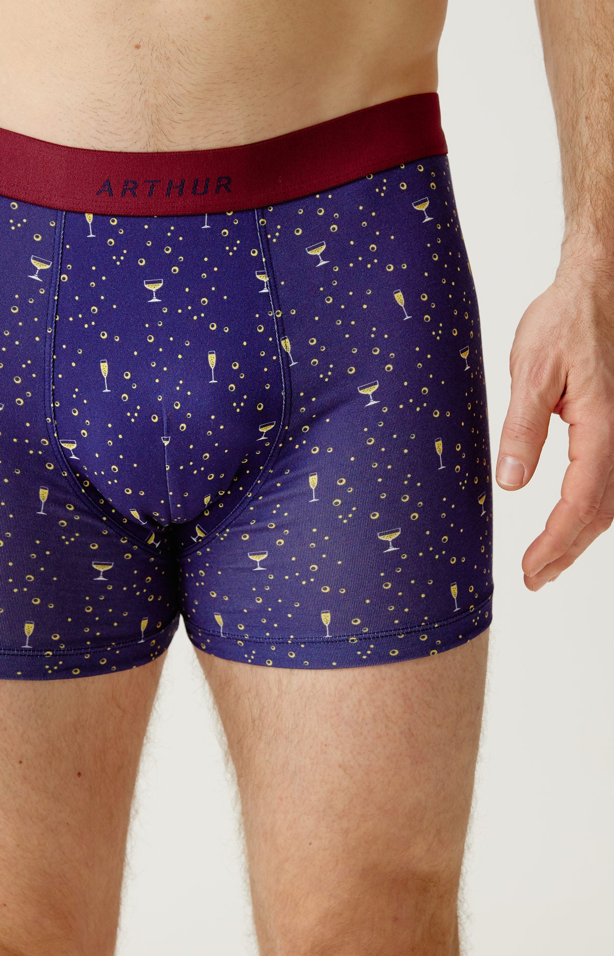 Boxer en jersey de coton imprimé Champagne, ARTHUR