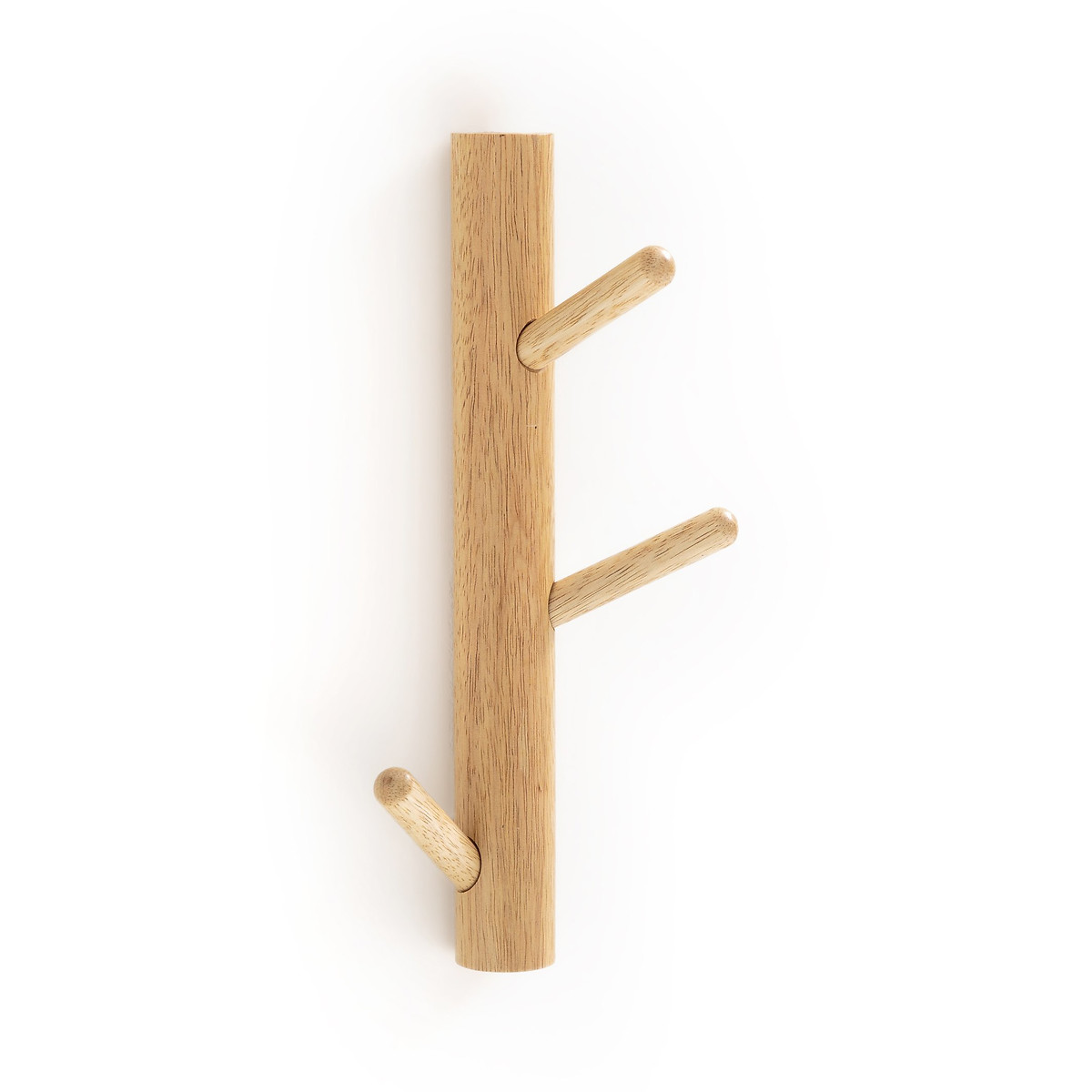 Suspenso wooden wall 3-hook coat rack, natural, So'home | La Redoute