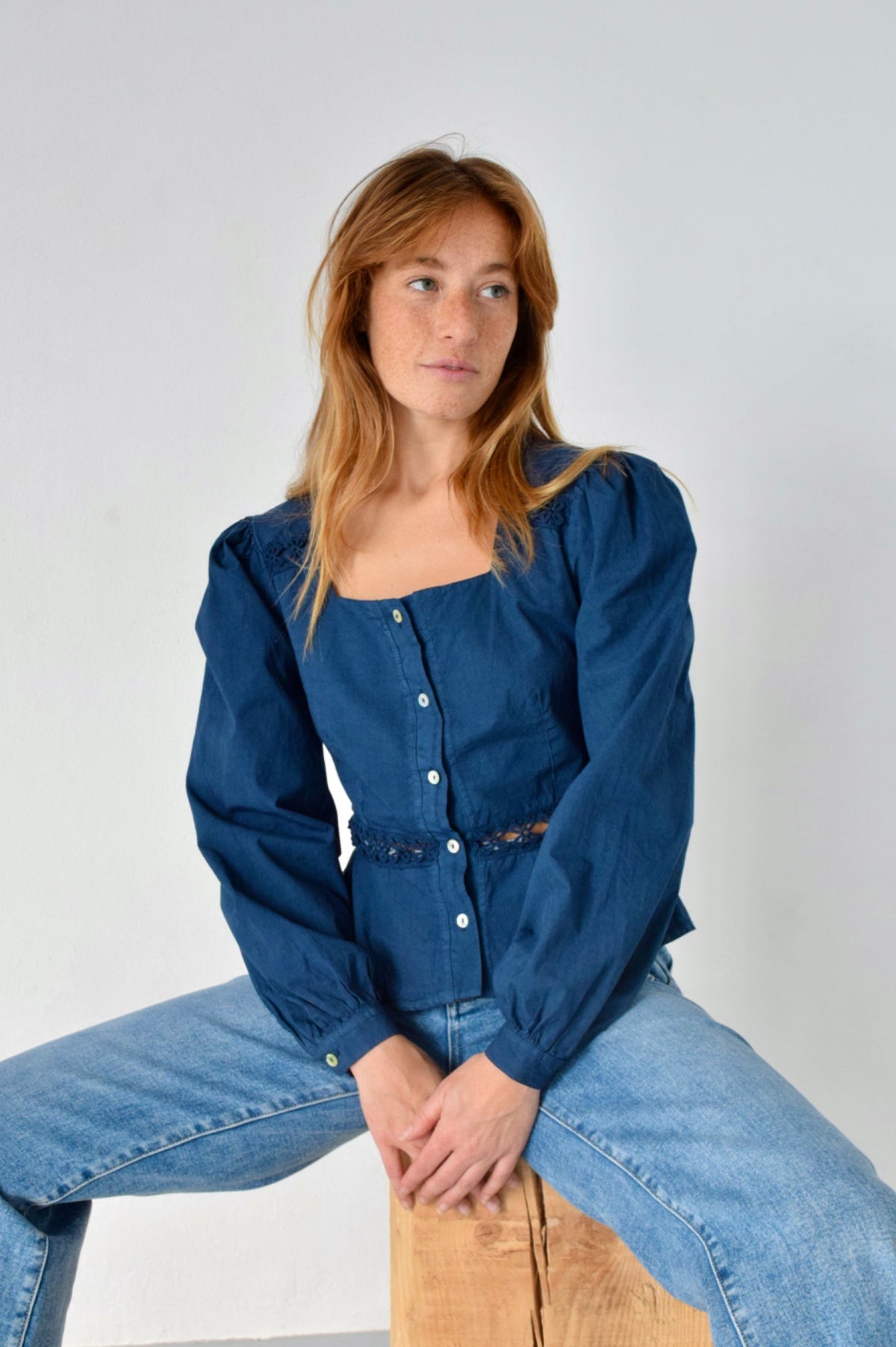 Blouse popeline dentelle ROMA, MINDTRAVELER