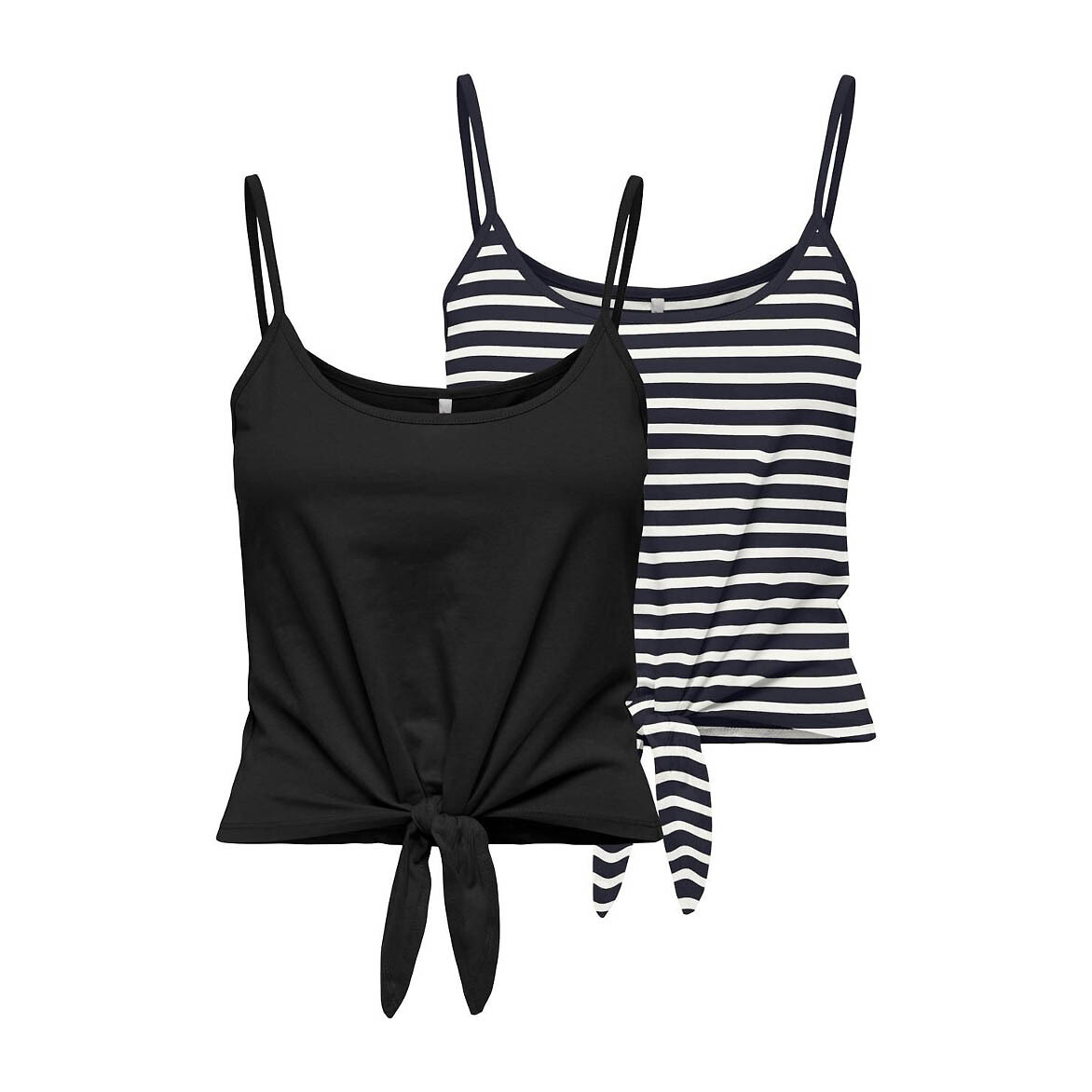 Gestreepte tank top te strikken light blue chambray Only Petite | La ...