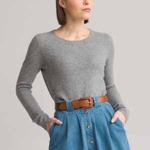 Pull col rond, pur cachemire
