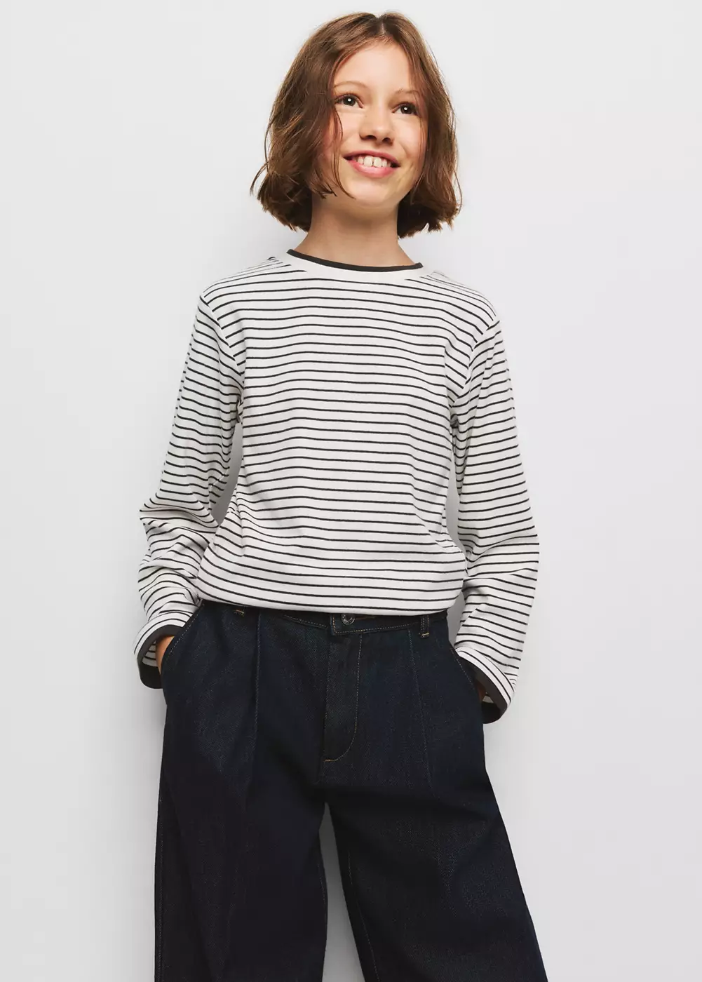 T-shirt coton à rayures, MANGO KIDS
