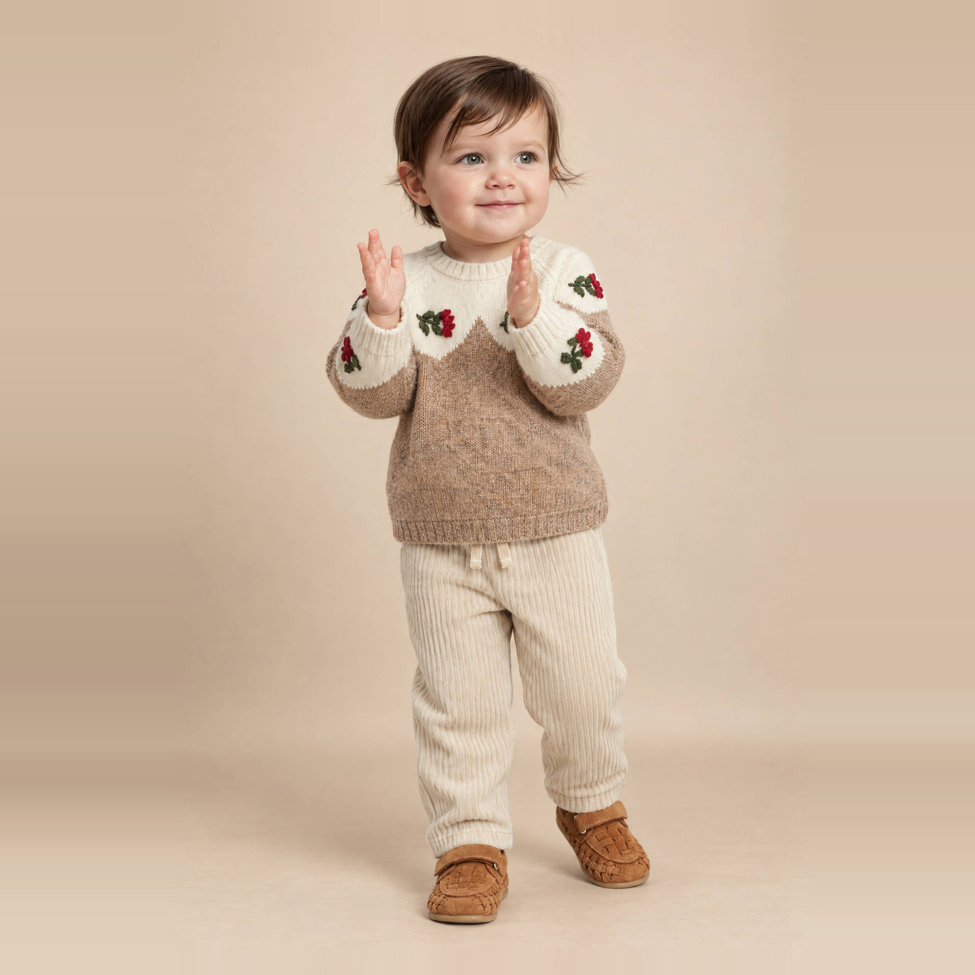 Pull jacquard brodé, BOUT'CHOU