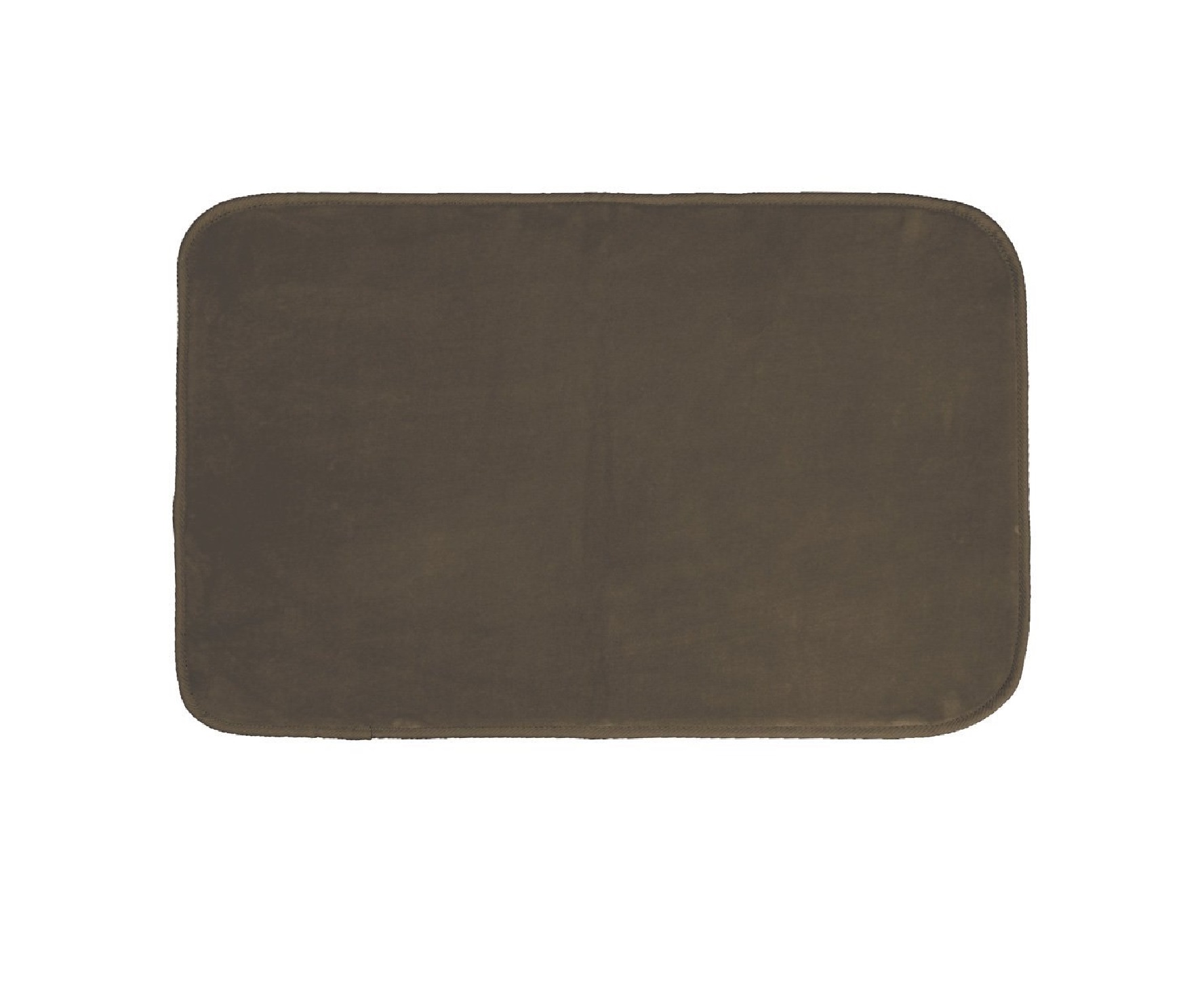 Tapis rectangle velours uni Louna Chocolat 50 x 80 cm, EDEN