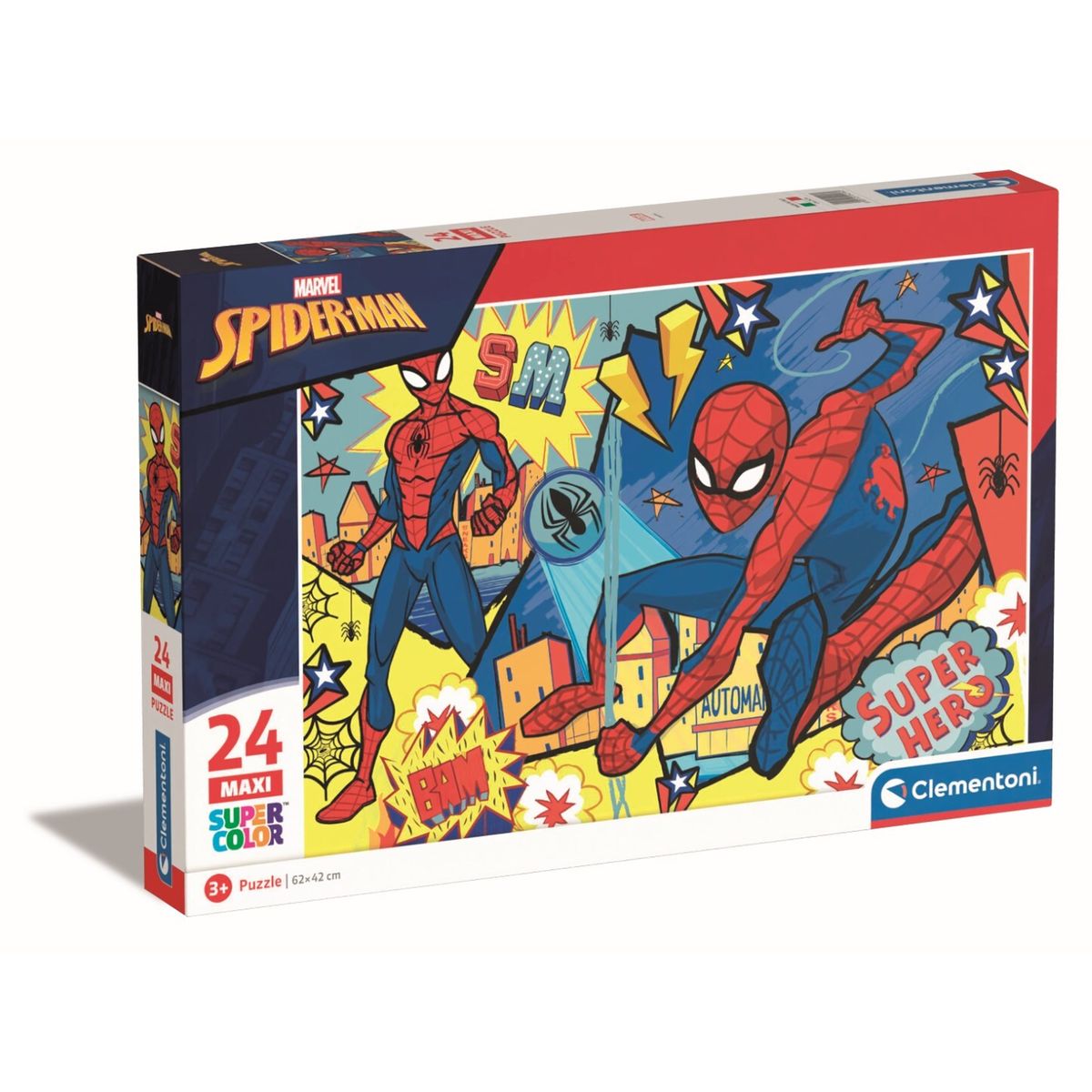 Coffre à jouets en bois Spiderman - meuble pour enfant Disney - la