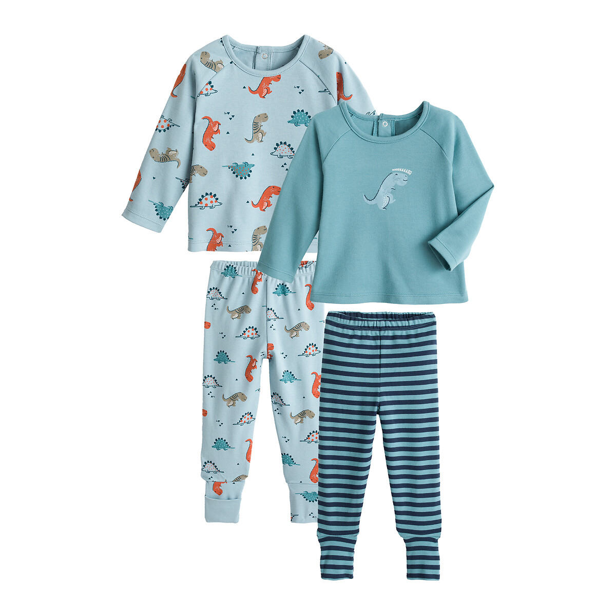 Birth-4 Years La Redoute Collections Big Boys Pack of 2 Velour Zebra Print Pyjamas