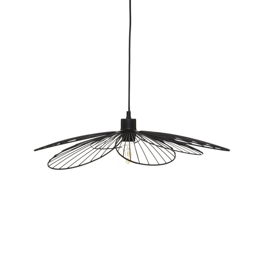 Suspension Métal Fleur Noir D57, ATMOSPHERA