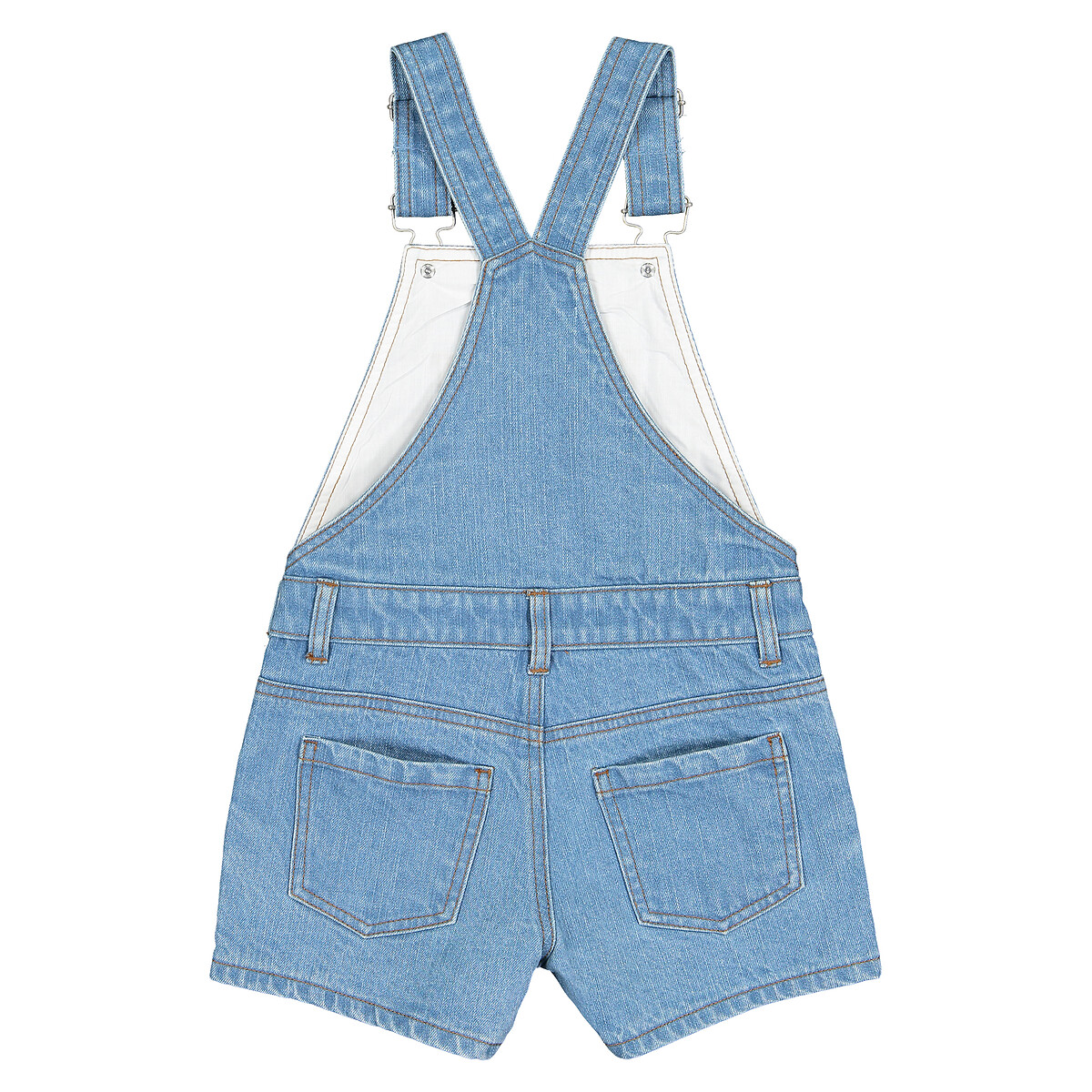 Denim dungaree dress, 3-12 years, double stonewashed, La Redoute  Collections