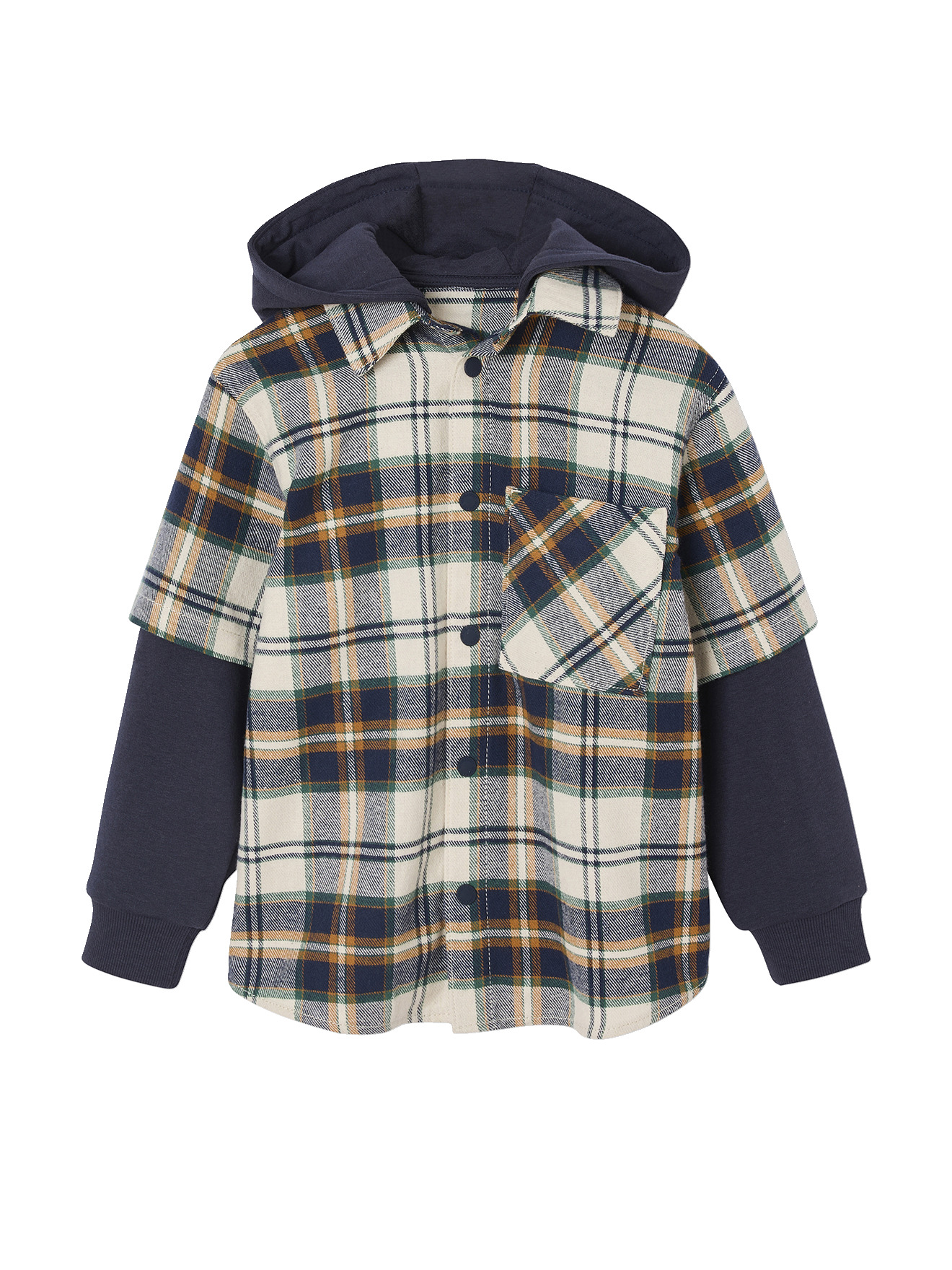 Chemise double matière effet 2 en 1, VERTBAUDET