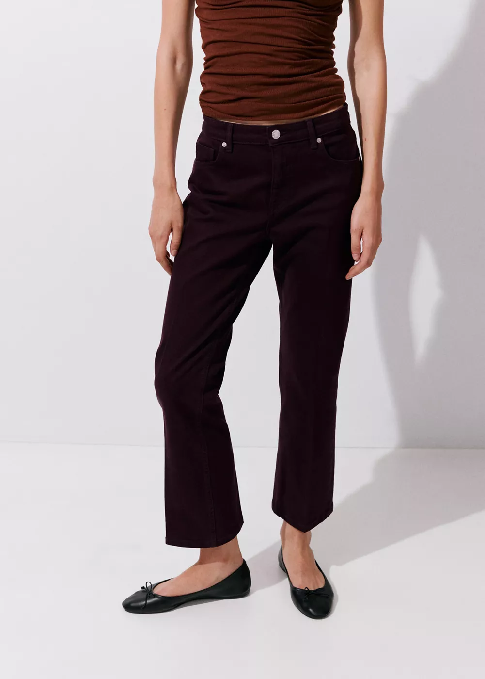 Jean Sienna flare crop, MANGO