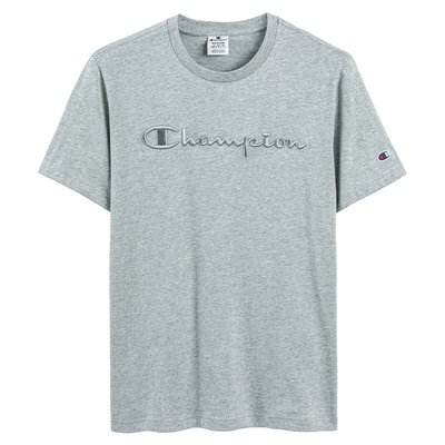 T-shirt met korte mouwen, geborduurd groot logo CHAMPION