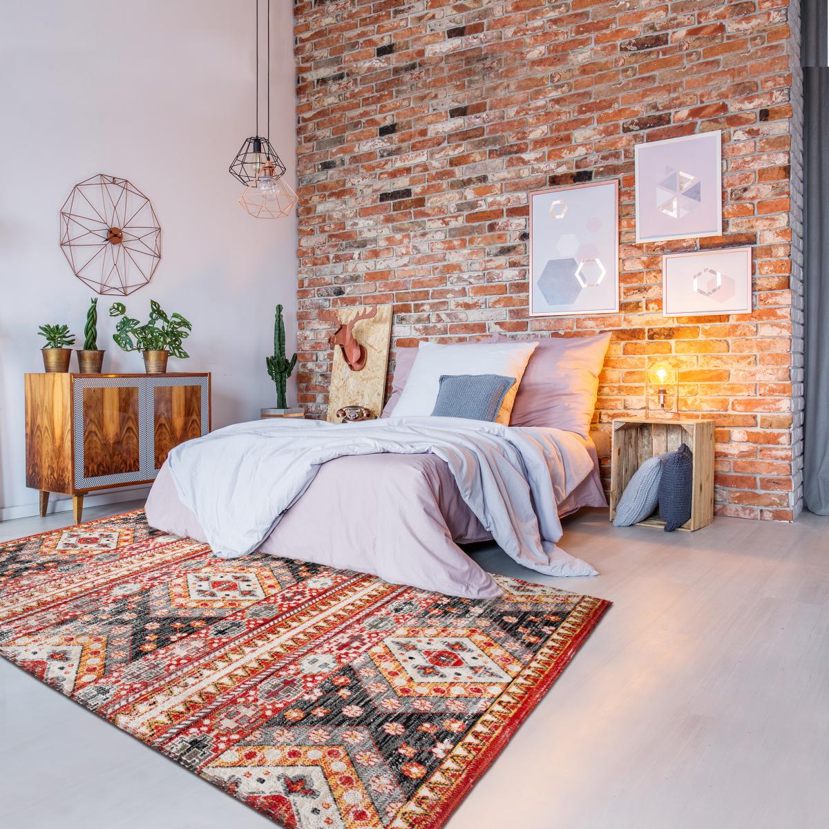 Tapis berbère tissé motif saharien CLARK 5, UN AMOUR DE TAPIS