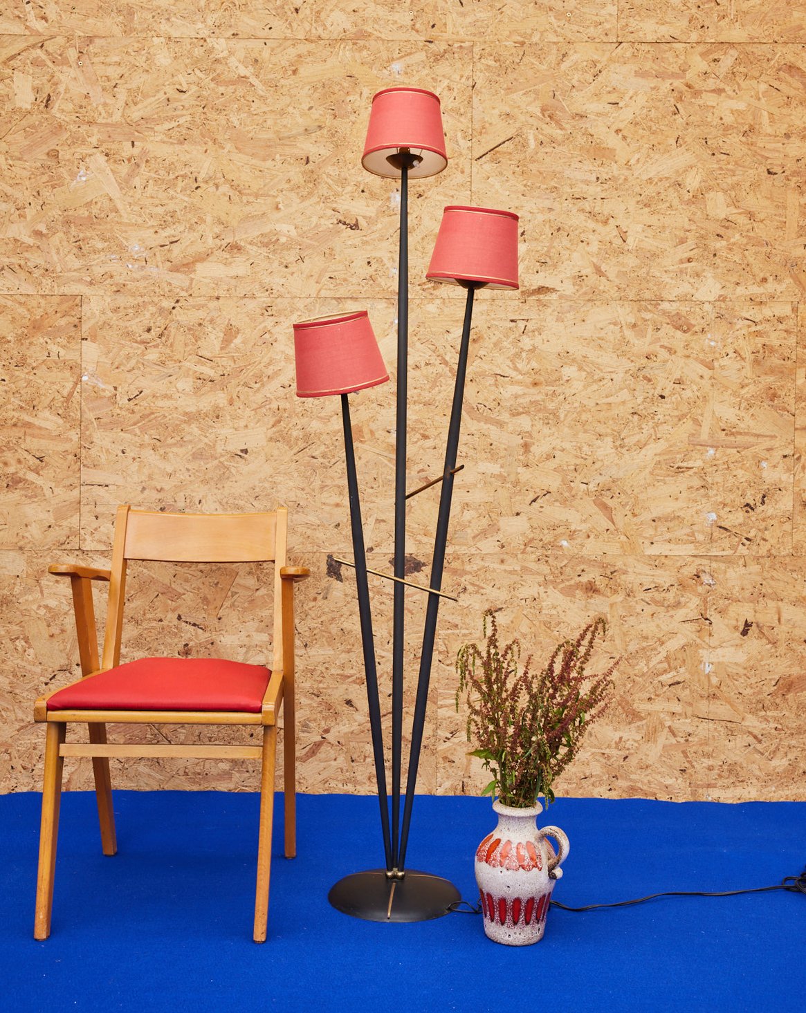 Lampadaire en métal mid-century Julien N°384 - Bon état, DEBONGOUT