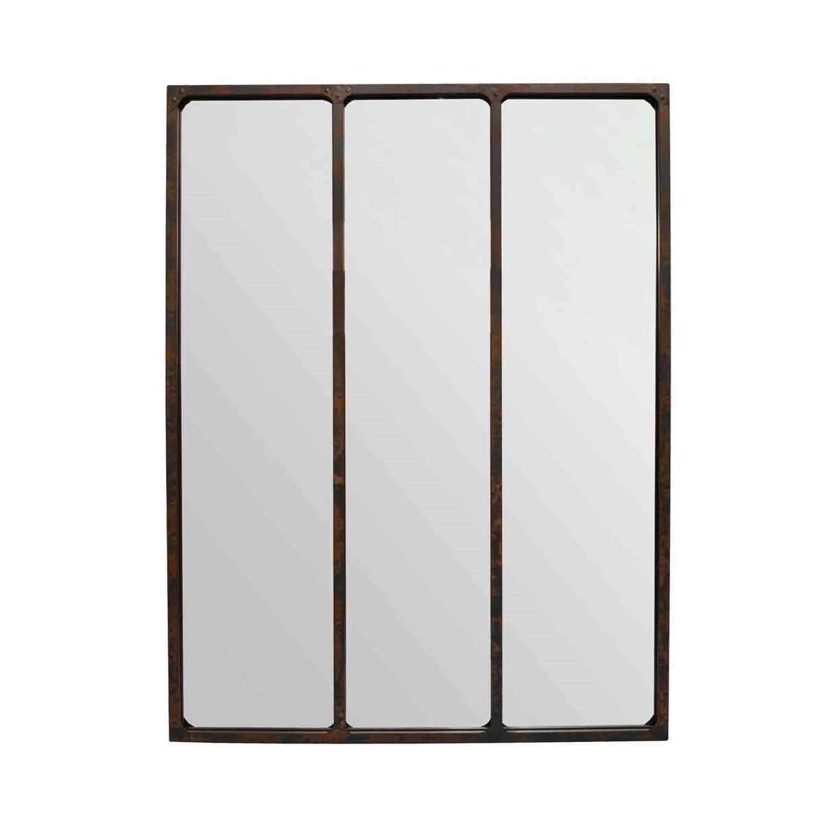miroir verriere style industriel 90x120 - leon