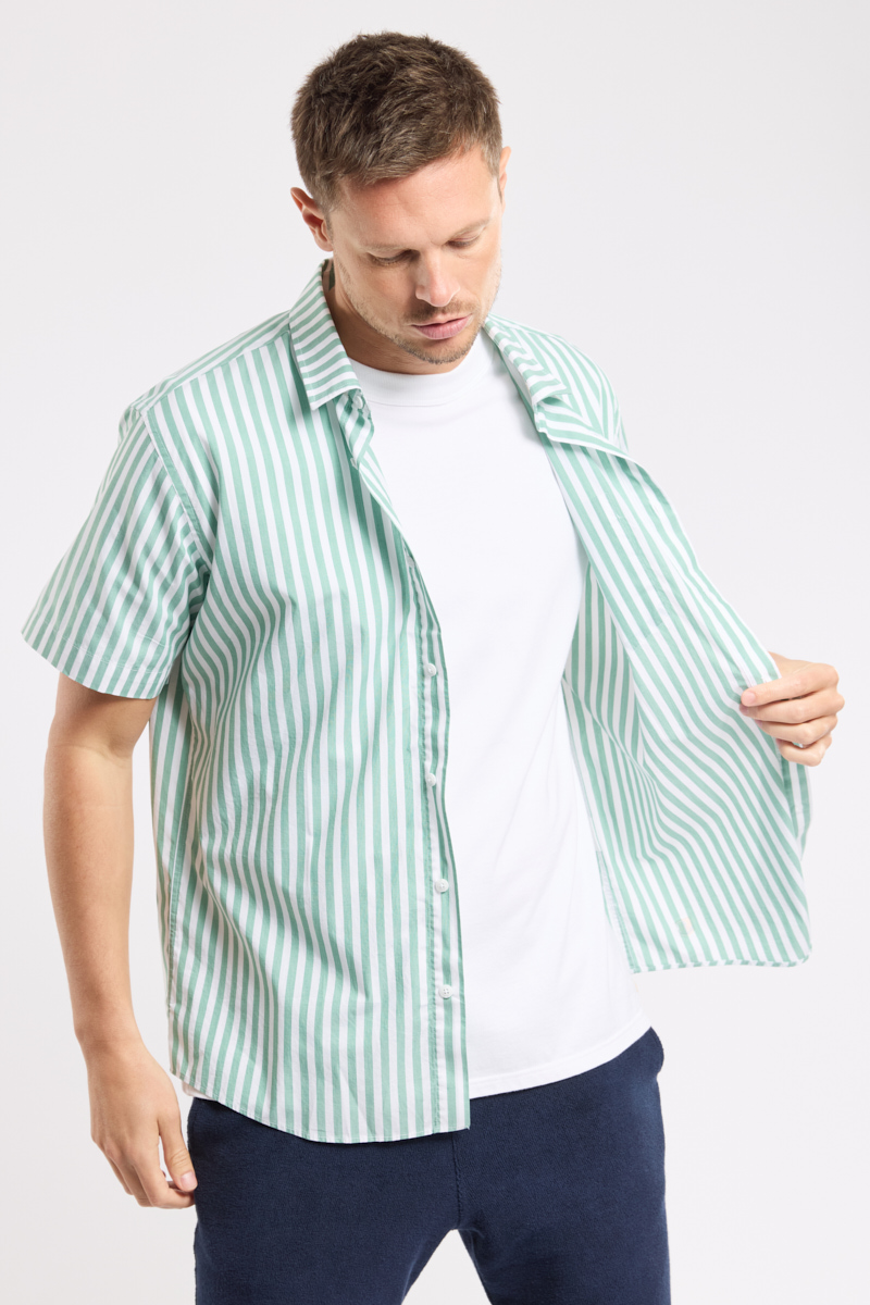 Chemise manches courtes en coton, ARMOR-LUX