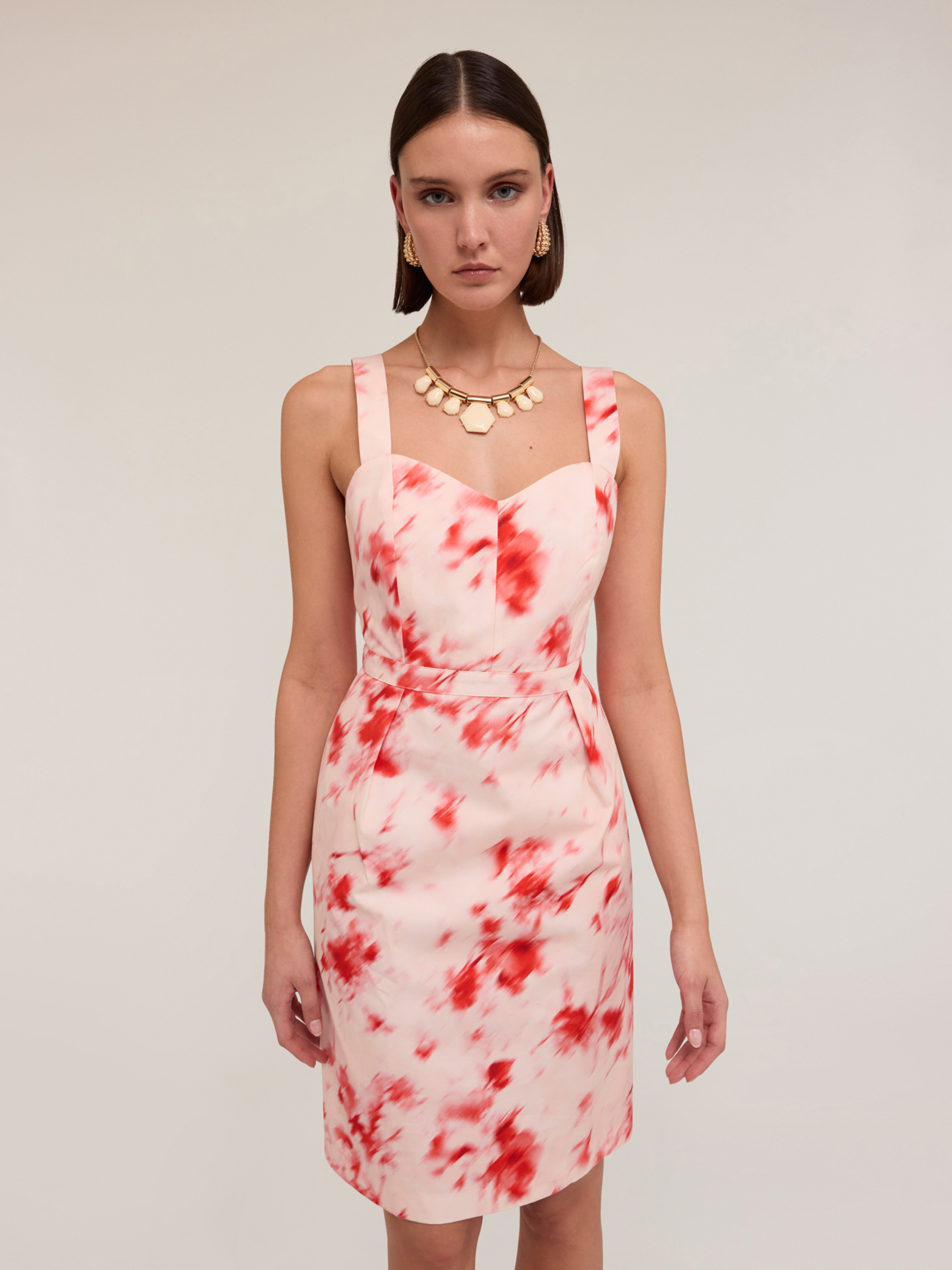Robe bustier à motifs chinés, MOTIVI