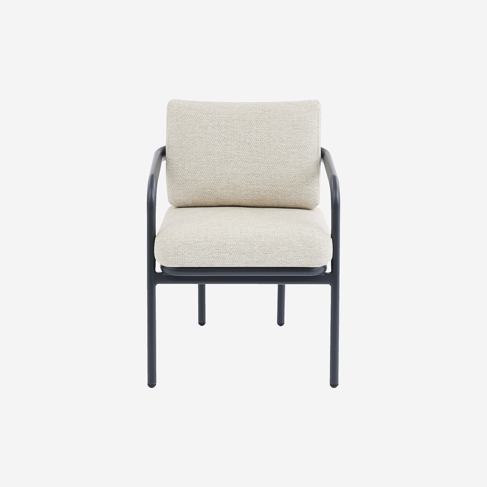 Lot de 2 chaises de jardin en aluminium et tissu NAZARE, HABITAT