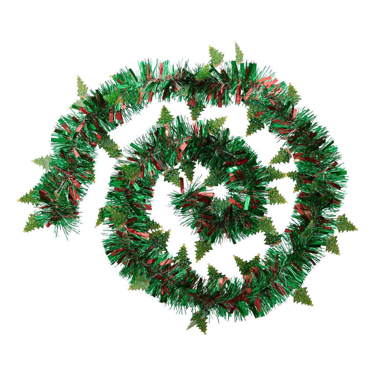 Guirlande de Noël sapin à pastilles rouge et vert 100 x 6 x 2 m, FEERIC LIGHTS & CHRISTMAS