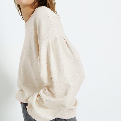 Cotton Mix Sweatshirt with Crew Neck LA REDOUTE COLLECTIONS