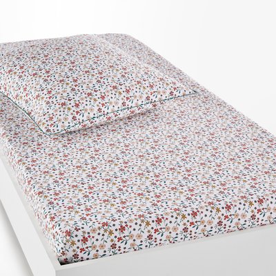 Jane Floral 100% Cotton Fitted Sheet LA REDOUTE INTERIEURS