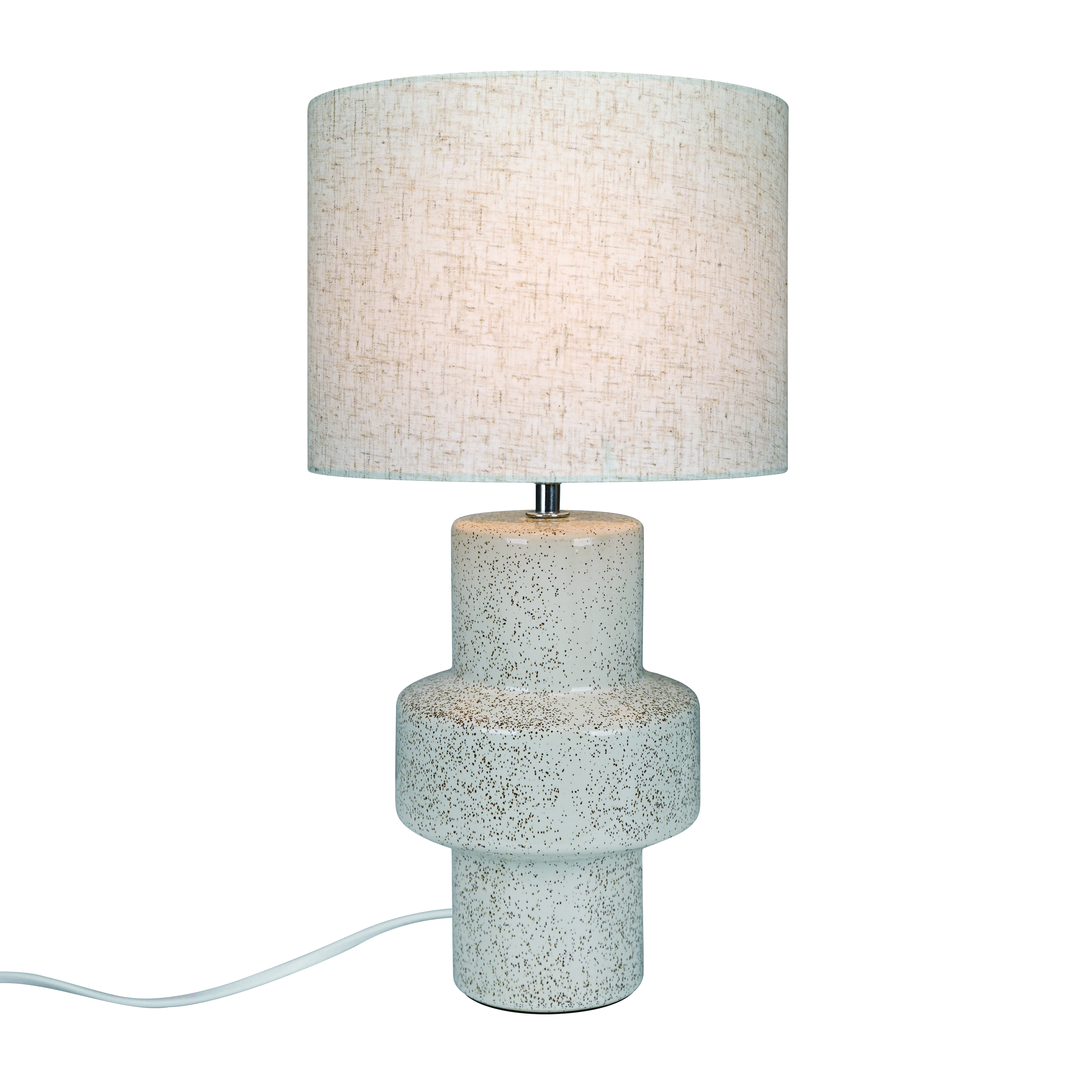 Lampe à poser style classique en céramique et tissu, DUGAN, NORDLUX