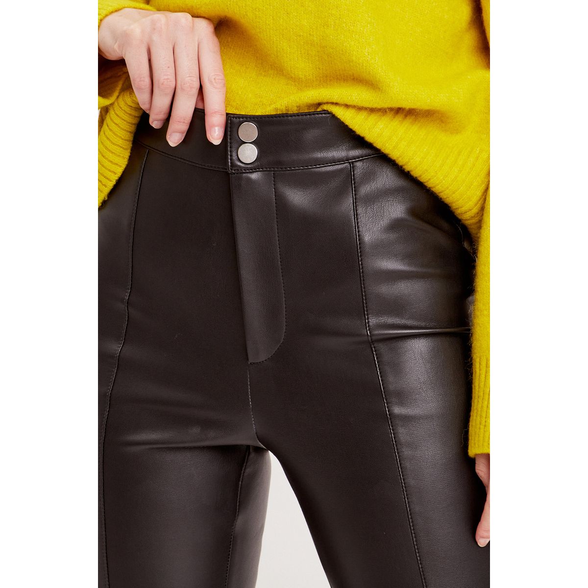 Legging simili hot sale cuir mango