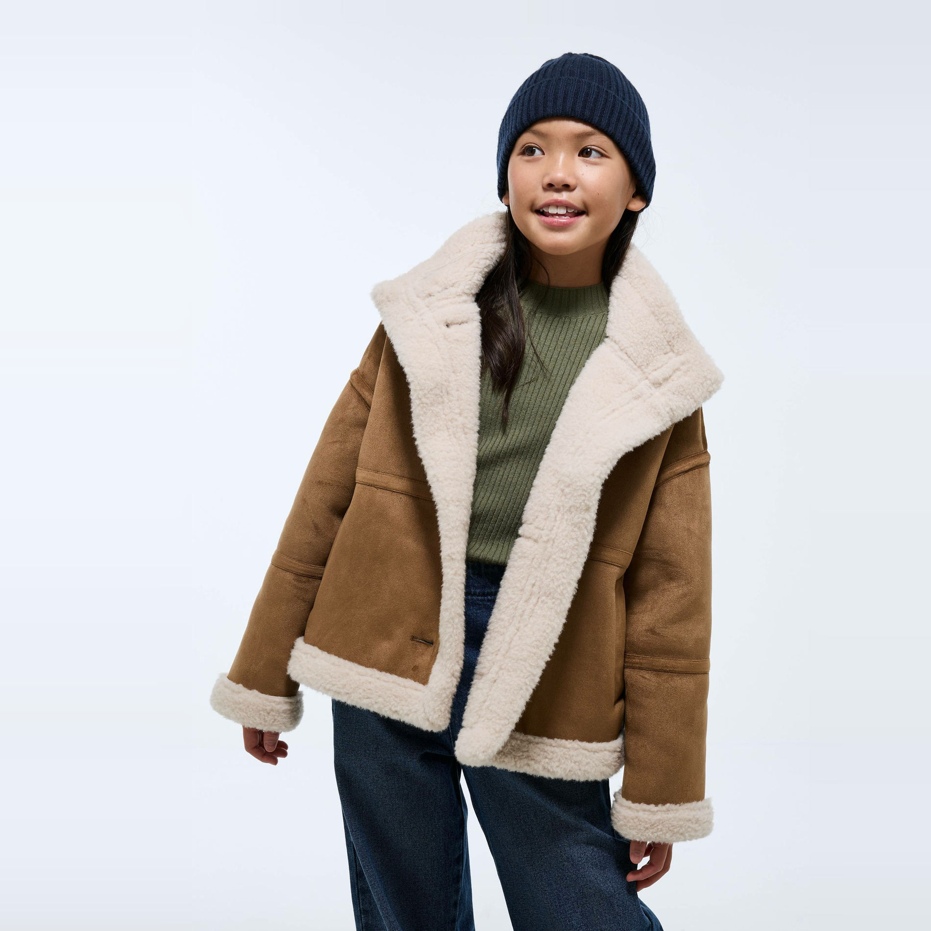 Manteau doublé effet mouton, MONOPRIX