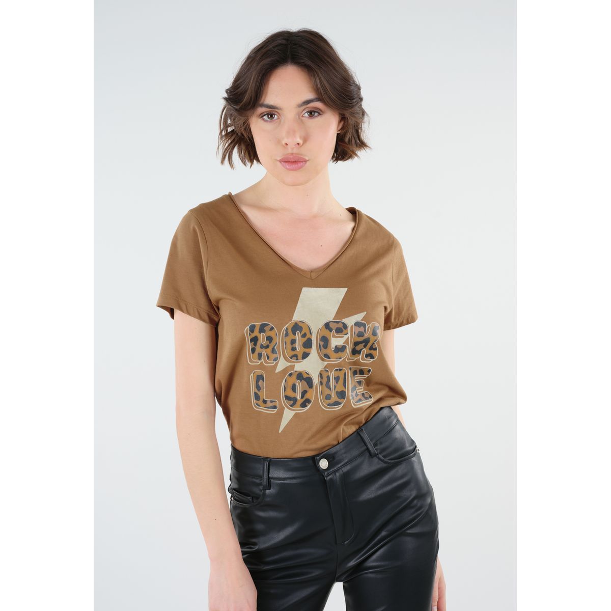 T shirt sales imprimé rock femme
