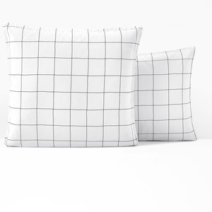 Monille Striped 100% Washed Cotton Pillowcase LA REDOUTE INTERIEURS image