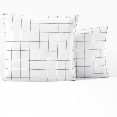 Monille Striped 100% Washed Cotton Pillowcase LA REDOUTE INTERIEURS
