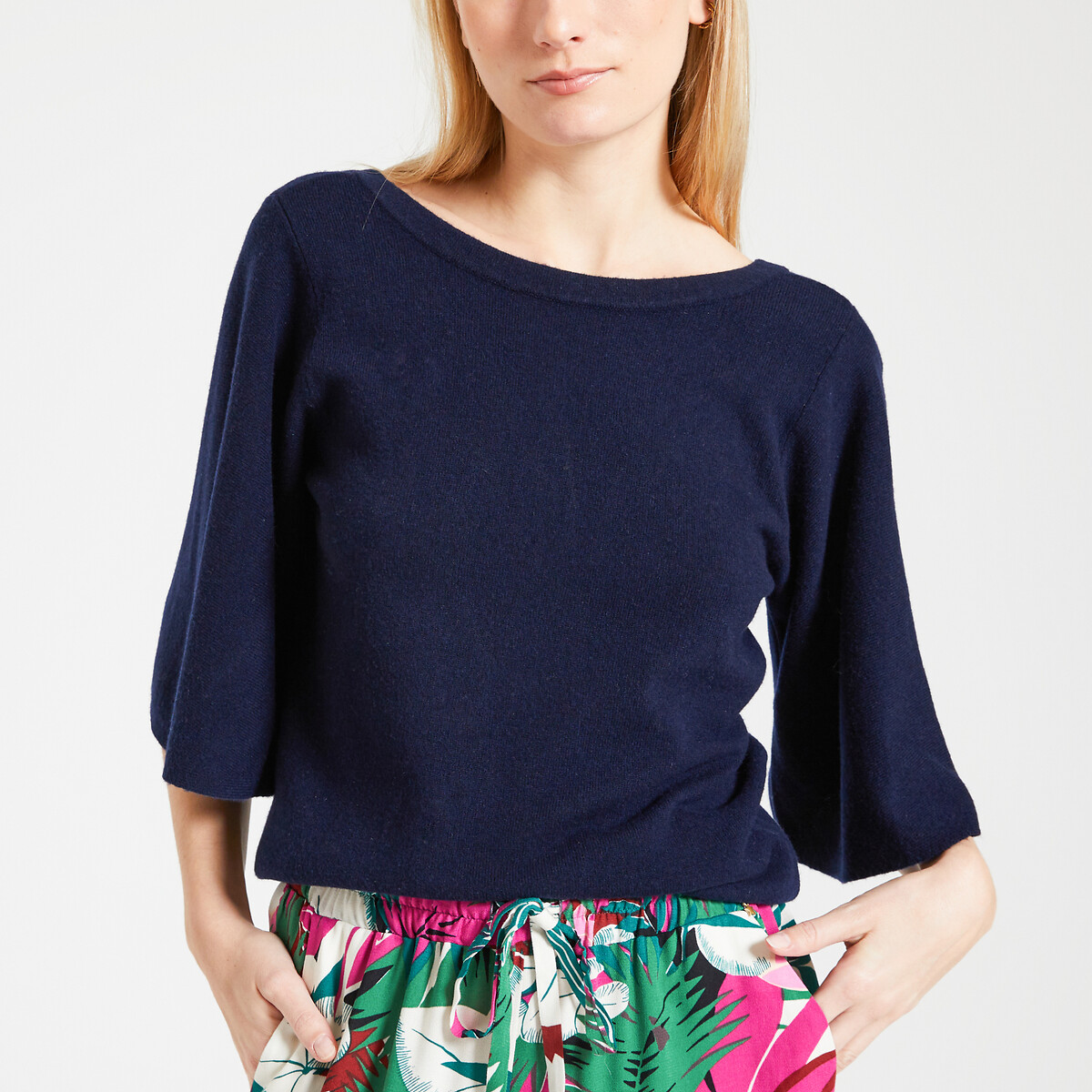 Image of Austral Merino Wool Jumper with Low V-Back