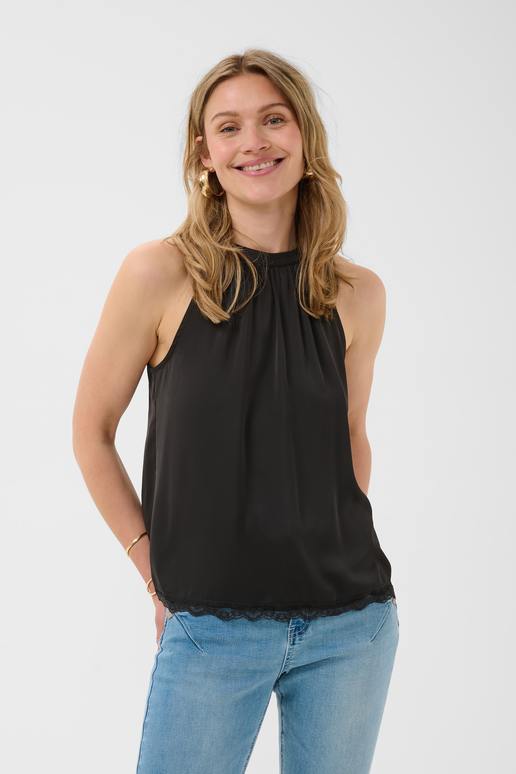 Blouse sans manches, CREAM