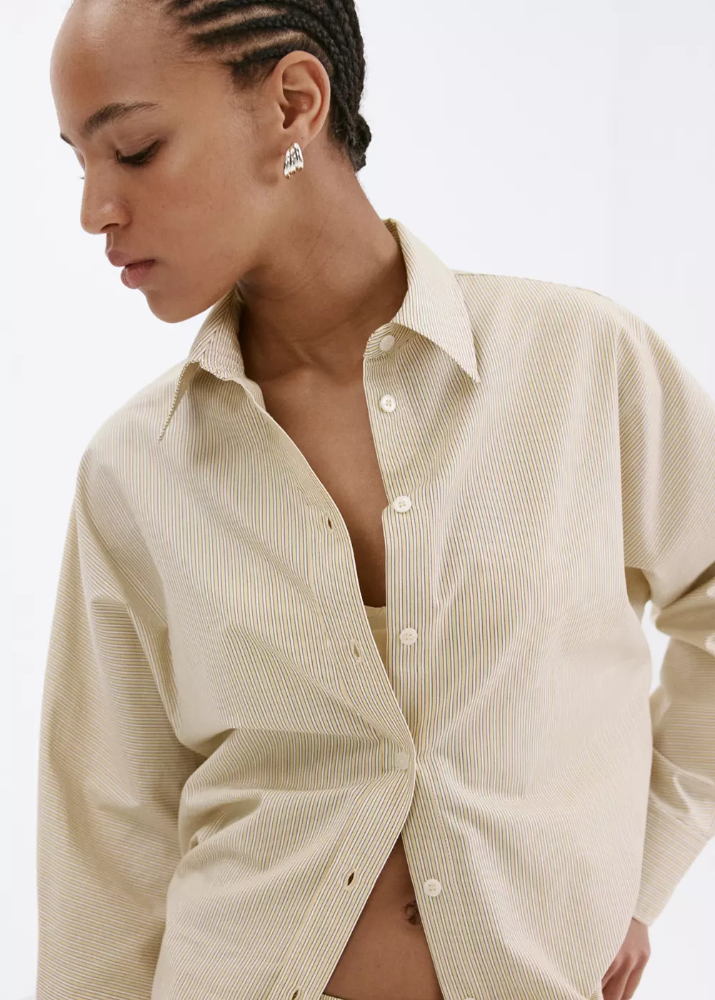 Chemise popeline à rayures, MANGO