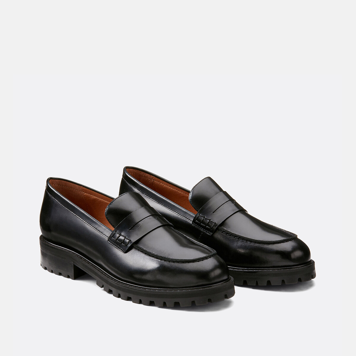 Mocassins en cuir lisse, Signature ARLETTE